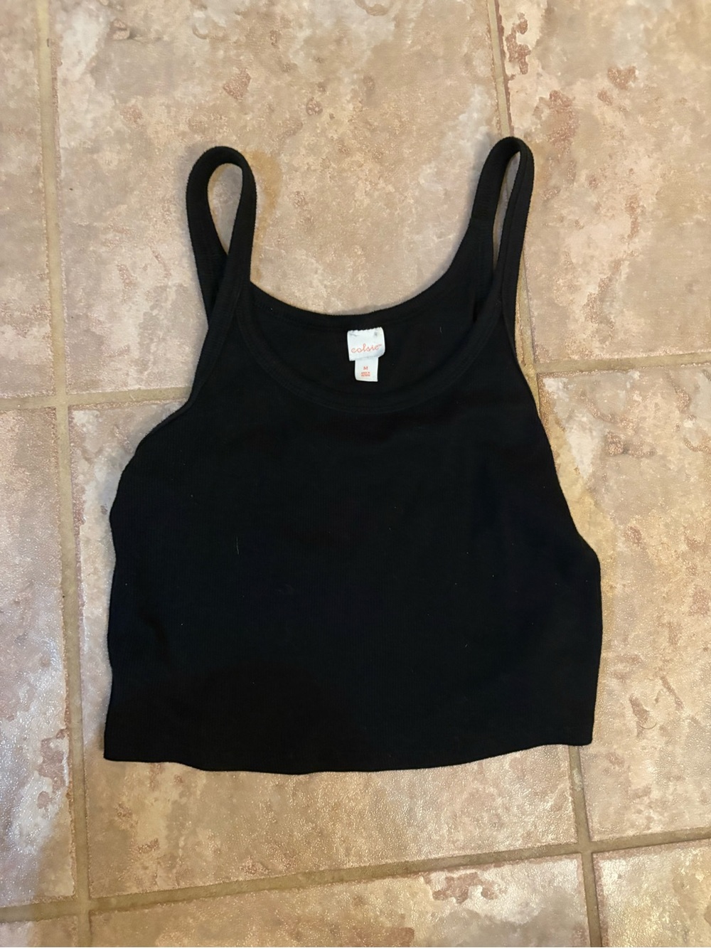 Colsie Black Cropped Tank Camisole